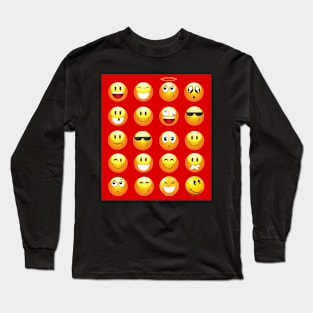 red emojis Long Sleeve T-Shirt